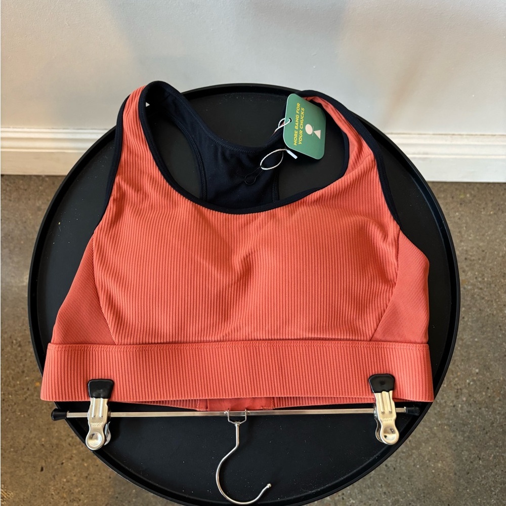 #92 orange sports bra Zyia